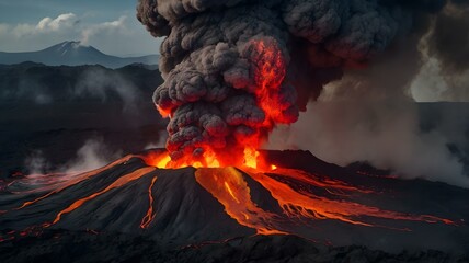 富士山の大噴火/イラスト