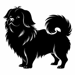 pekingese-dog-silhouette-vector
