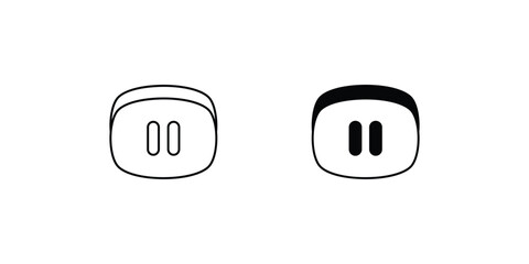 pause icon with white background vector stock illustration