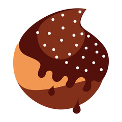 Chocolate cake vector illustration

