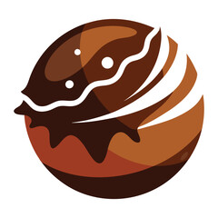Chocolate cake vector illustration

