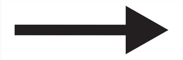 Obraz premium Black arrow icon vector, Long arrow icon. long arrow pointing left way .