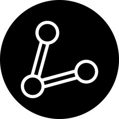 Share Vector Line White Circle Black