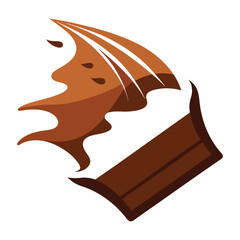 Chocolate cake vector illustration
