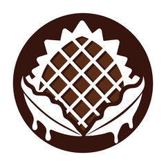 Chocolate cake vector illustration
