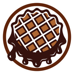 Chocolate cake vector illustration
