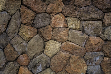 Detail texture of stone wall structure.