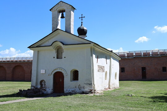 NOVGOROD, RUSSIA - June 26, 2024: The Church of the Great Martyr Andrey Stratilat in the Kremlin.