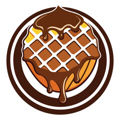 Chocolate cake vector illustration
