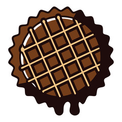 Chocolate cake vector illustration
