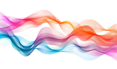 Fototapeta premium Abstract background design with colorful waves and lines on white, vector illustration of a sound wave or audio spectrum design