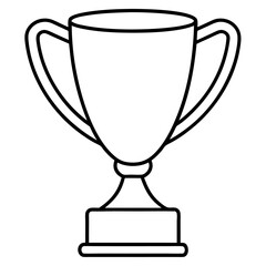 trophy outline coloring book page line art illustration digital drawing