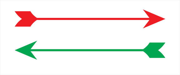 Print Black arrows vector, Long arrows icon set. Right direction and left direction arrow icon, Vector set of trendy long in flat style.