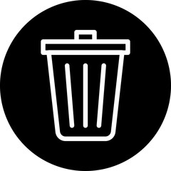 Delete Data Vector Line White Circle Black