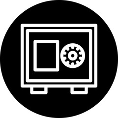 Safety Box Vector Line White Circle Black