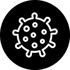Virus Vector Line White Circle Black