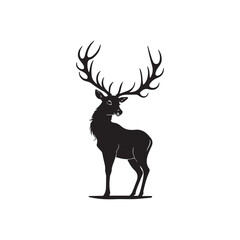 Naklejka premium Deer silhouette vector
