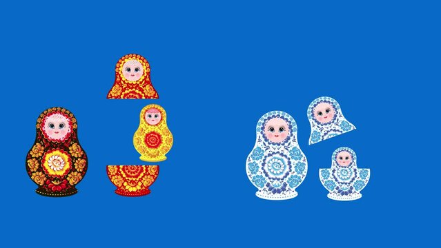 Doll family of matryoshka dolls, Russian matryoshka doll, souvenir, gift