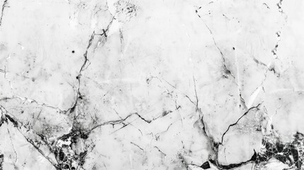 Fototapeta premium Marble texture on white background with vintage look for banner mockup Ample space for text with elegant crack accents