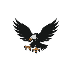 Obraz premium eagle silhouette vector illustration