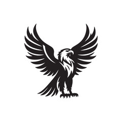 Fototapeta premium eagle silhouette vector illustration