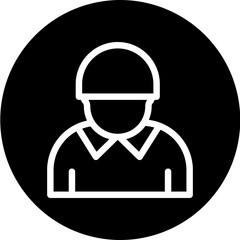 user Vector Line White Circle Black