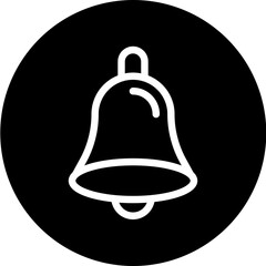 bell Vector Line White Circle Black