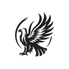 Obraz premium eagle silhouette vector illustration