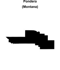 Fototapeta premium Pondera County (Montana) blank outline map