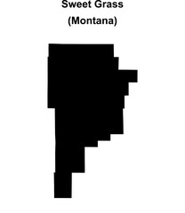 Fototapeta premium Sweet Grass County (Montana) blank outline map