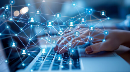 "Bokeh Bliss: Digital Technology and Social Networks on a Laptop Screen"