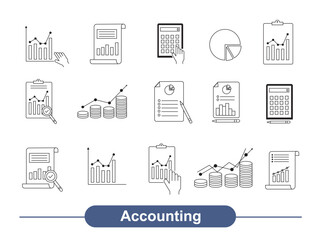 Accounting icon and vector symbol accounting vector 