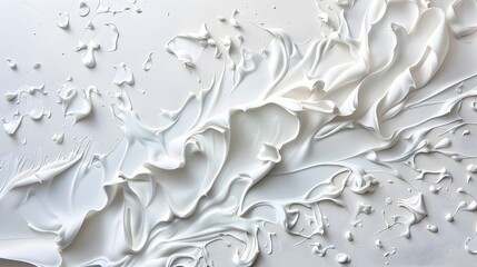 Frozen Theatrical Scenes Formed from Molded Shaving Cream Textures