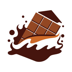 Chocolate cake vector illustration
