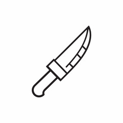 simple Knife outline drawing icon in glyph style. Pro Vector