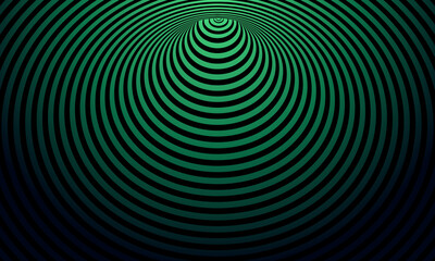 Twirl swirl sunburst spin green background. vintage spiral tunnel.
