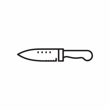 recommend clip art: simple Knife outline drawing icon in glyph style. Pro Vector