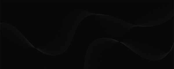 Abstract vector black pattern banner design template. Black stripes abstract minimal geometric background.  Technology banner design template. EPS10
