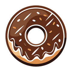 Chocolate cake vector illustration
