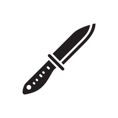 simple Knife outline drawing icon in glyph style. Pro Vector