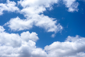 Blue sky with white clouds for background