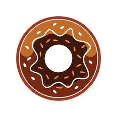 Chocolate cake vector illustration
