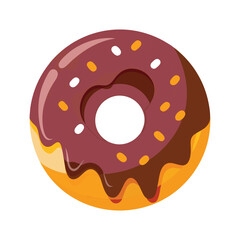 Chocolate cake vector illustration
