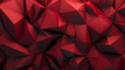 Dark red abstract background with geometric triangular shapes, shadows, and highlights.