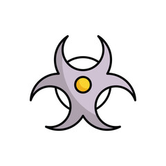 toxic icon design with white background stock illustration