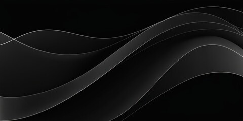 background, gradient, white waves on a black background