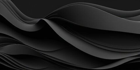 background, gradient, white waves on a black background