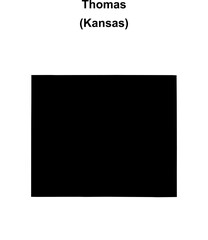 Thomas County (Kansas) blank outline map