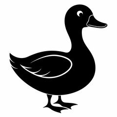 Duck black silhouette
