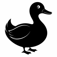 Duck black silhouette